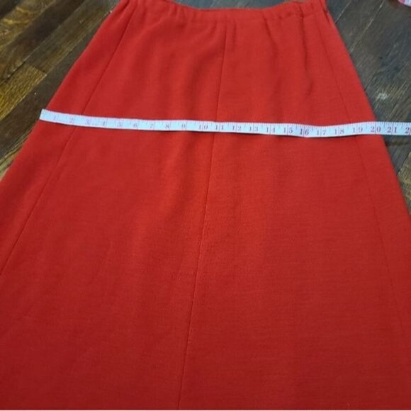 Vintage 60s 70s Mid Century Pendleton Red Wool Maxi Skirt - Picture 7 of 9